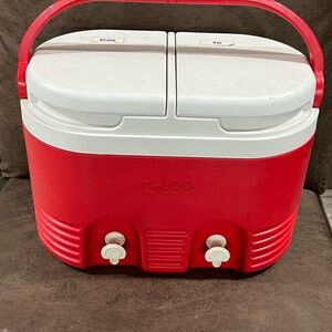 1999 USA Made Igloo 'Two Cool' Double Sided Beverage Cooler 3gal (1.5gal Each)
